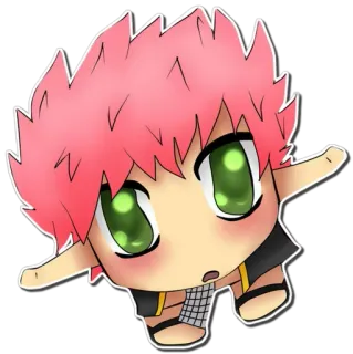 😳 anime, chibi, cute, manga, cartoon telegram sticker