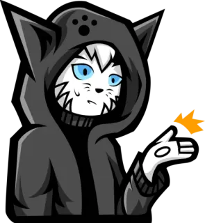 🙄 OE кот, худи, антро, наклейка telegram sticker