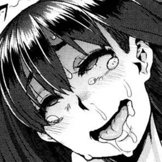 🤤 anime, sweat, female, manga, expression telegram sticker