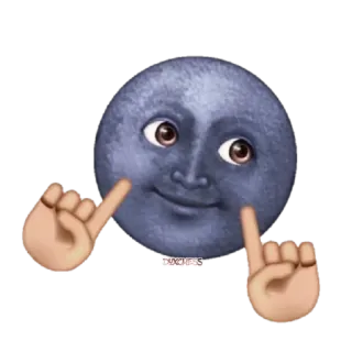 🌚 月, 絵文字, 指, 指差し, 顔 telegram sticker