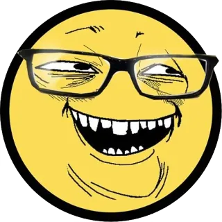 🌝 emoticon, nerd, meme, emoji, glasses whatsapp sticker