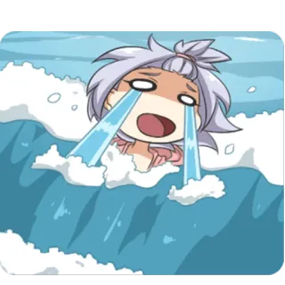 😭 crying, sad, anime, cartoon, emotion, wave telegram sticker