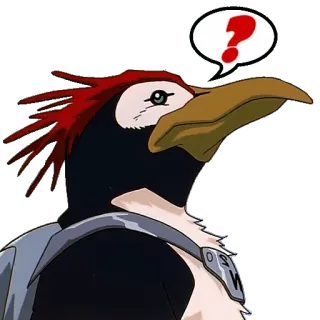 ❓ pinguino, punto interrogativo, cartone animato, uccello, confuso telegram sticker