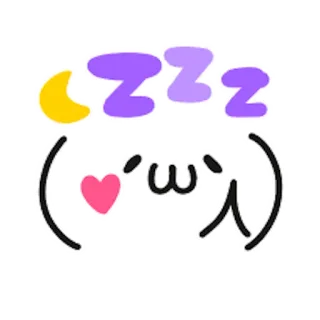 💤 sommeil, zzz, lune, mignon, kawaii whatsapp sticker