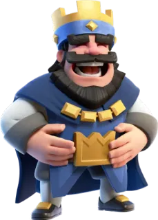 😂 King Clash Royale game, laughing, crown, character, royalty telegram sticker