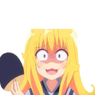 🥴 Anime, Desenho animado, Garota, Loira, Engraçado, Chocada telegram sticker