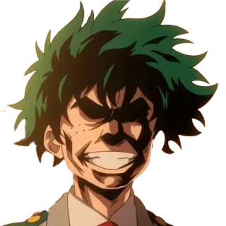 🤨 Izuku Midoriya My Hero Academia Anime, Manga, Held, Deku, My Hero Academia telegram sticker