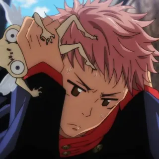 😶 Yuji Itadori Jujutsu Kaisen Аниме, Манга, Юдзи Итадори, Jujutsu Kaisen, Аниме персонаж, Розовые волосы, Колдун telegram sticker