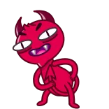 😜 devil, demon, cartoon, monster, red, horns telegram sticker