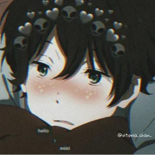 🖤 hello
exist Anime, Słodkie, Chłopak, Serca, Ilustracja, Estetyczne, Kreskówka whatsapp sticker