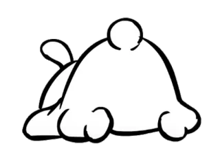 👇 动物, 兔子, 兔子, 卡通, 白色 whatsapp sticker