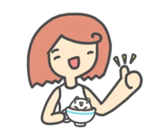 👍 만화, 여자, 햄스터, 귀여운, 행복한, 엄지척, 애완 동물 telegram sticker