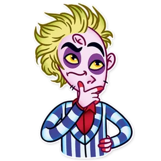 🤔 Beetlejuice Beetlejuice, Desenho animado, Filme, Personagem whatsapp sticker