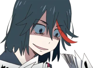 😰 Ryuko Matoi Kill la Kill Anime, Kill la Kill, Ryuko Matoi, Serio, Donna, Cartone animato whatsapp sticker