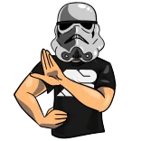 🙅♂️ Star Wars stormtrooper, star wars, mũ bảo hiểm, cử chỉ xúc phạm telegram sticker