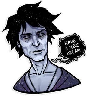 ✨ Dream The Sandman HAVE A NICE DREAM sandman, dream, morpheus, comics, characters, fantasy telegram sticker