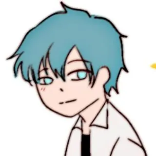 🧊 Anime, Desenho animado, Personagem, Adesivo, Menino, Ilustração telegram sticker