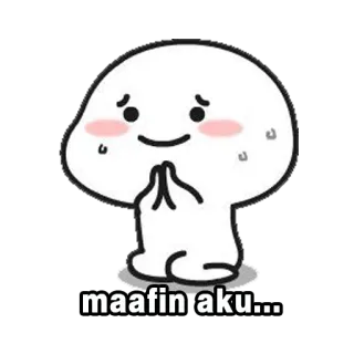 😪 maafin aku... apology, sorry, cute, pleading, forgiveness telegram sticker