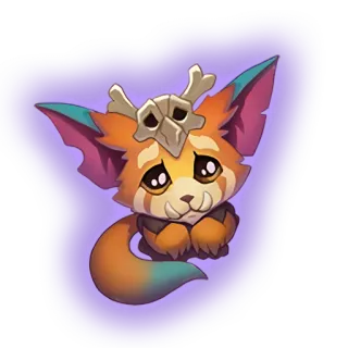 🙁 fox, sad, skull, animal, cute, monster telegram sticker