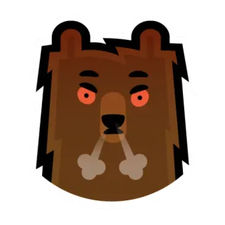 😡 ours, en colère, animal, dessin animé whatsapp sticker