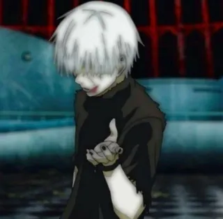 🌟 Ken Kaneki Tokyo Ghoul anime, ghoul, ken kaneki, tokyo ghoul, monster, horror telegram sticker