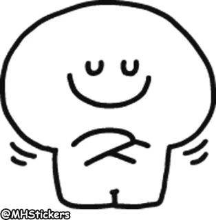 😌 @MHStickers sticker, cartoon, wit, MHStickers, personage whatsapp sticker