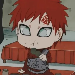 💋 Gaara Naruto 愛 アニメ, ナルト, 我愛羅, ステッカー, 可愛い telegram sticker