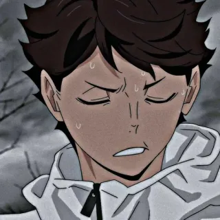 🥵 Oikawa Tooru Haikyuu!! anime, haikyuu, oikawa tooru, character, sweat, upset, anime character telegram sticker
