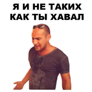 💪 Я И НЕ ТАКИХ КАК ТЫ ХАВАЛ whatsapp sticker