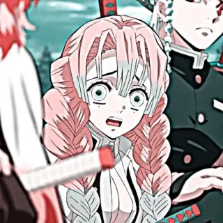 ❤️ Mitsuri Kanroji Demon Slayer Anime, Demon Slayer, Mitsuri Kanroji, Pedang, Aksi telegram sticker