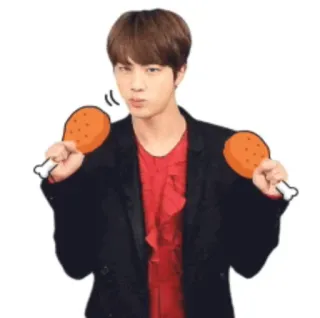 🍗 Jin kpop, bts, jin, chicken, food, singer telegram sticker