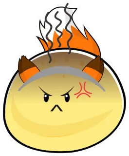 😤 boos, cartoon, emoji, vos, woede, van streek telegram sticker