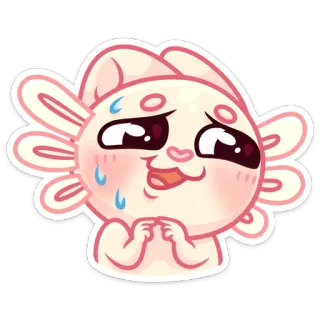 😓 Kreskówka, Słodkie, Kawaii, Naklejka, Postać whatsapp sticker