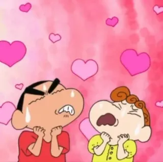😍 Shin-chan Crayon Shin-chan Cartoon, Anime, Drôle, Mignon, Coeur telegram sticker