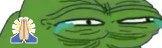 😂 Pepe the Frog Pepe, Rana, Meme, Llorando, Orando whatsapp sticker