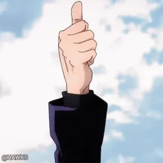 👍 Anime, Mão, Dedo do meio, Gesto, Ofensivo telegram sticker