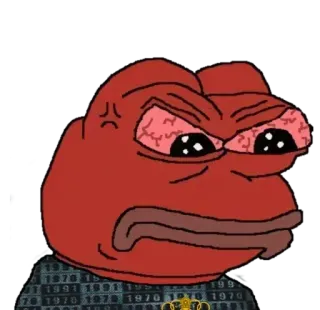 ⚽️ Pepe the Frog pepe, katak, marah, meme, meme internet whatsapp sticker