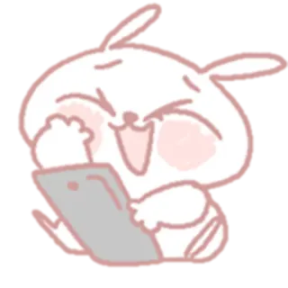 😂 うさぎ, ステッカー, マンガ, かわいい, イラスト, 動物 telegram sticker