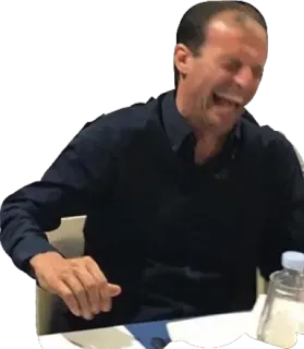😂 laughing, man, table, sitting telegram sticker