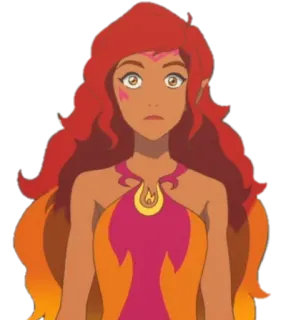 😐 Cartoon, Feuer, Frau, Magie, Animation whatsapp sticker