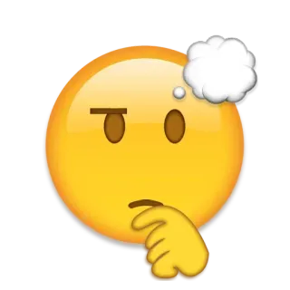 🤔 Emoji, Denken, Nachdenken, Frage, Idee, Zweifel telegram sticker