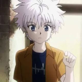 🇯🇵 Killua Zoldyck Hunter x Hunter anime, boy, white hair, character, killua, killua zoldyck, hunter x hunter telegram sticker