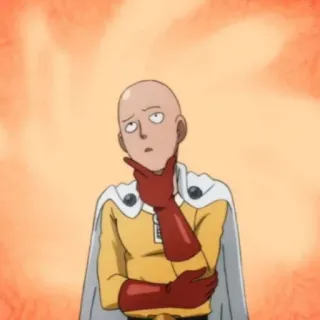 🤔 Saitama One-Punch Man Saitama, One-Punch Man, Anime, Eroe, Pensando, Manga telegram sticker