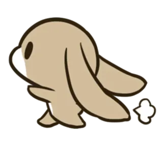 🚶‍♀ lapin, course, dessin animé, animal, mignon whatsapp sticker