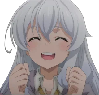 😄 Anime, Mädchen, Lächeln, Glücklich, Süß, Fröhlich telegram sticker
