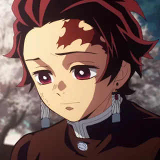 🗡 Tanjiro Kamado Demon Slayer Anime, Démon, Tanjiro, Manga, Triste, Personnage whatsapp sticker