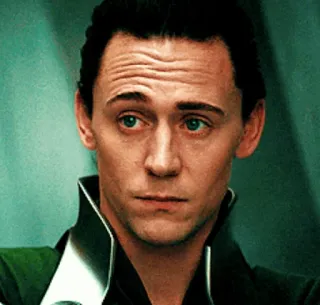 😐 Loki Loki, Tom Hiddleston, Marvel, Thor, Deus da trapaça, Vilão, Anti-herói telegram sticker