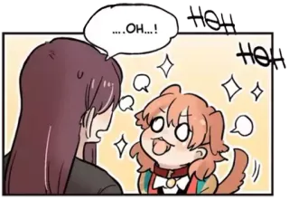🤩 ...OH...! cómic, dibujo animado, perro, expresión, sorpresa, brillos telegram sticker