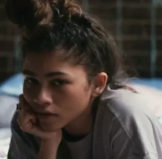 🤍 Zendaya woman, face, actress, portrait, celebrity, person telegram sticker