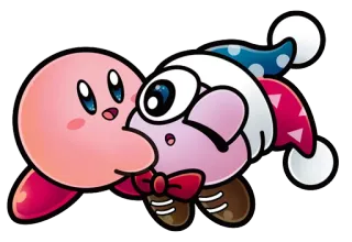 😌 Kirby różowy, słodki, gra wideo, nintendo, postać, przyjaźń, serdeczny telegram sticker